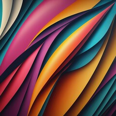 Obraz premium Colorful Flowing Abstract Shapes