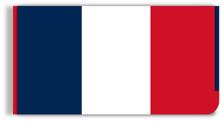 creative abstract flag of France with border left and border right of the flag of France 