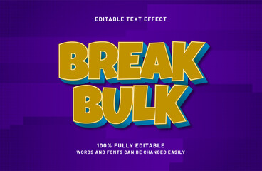 break bulk editable text effect in kids and simple text style