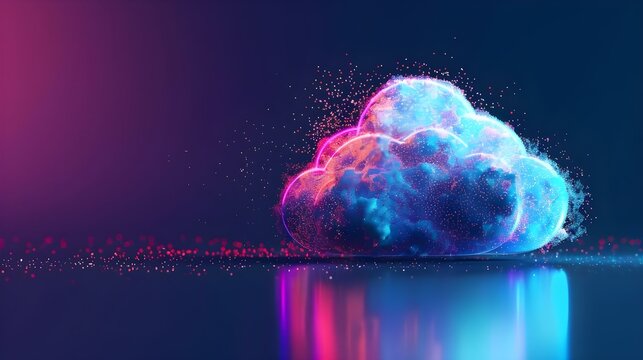 Creative icon of cloud computing