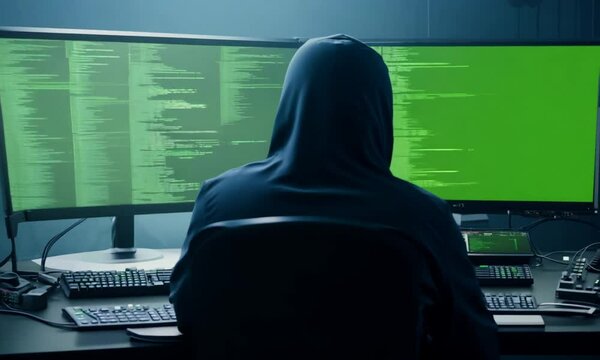 hacker anonymouse operating computer