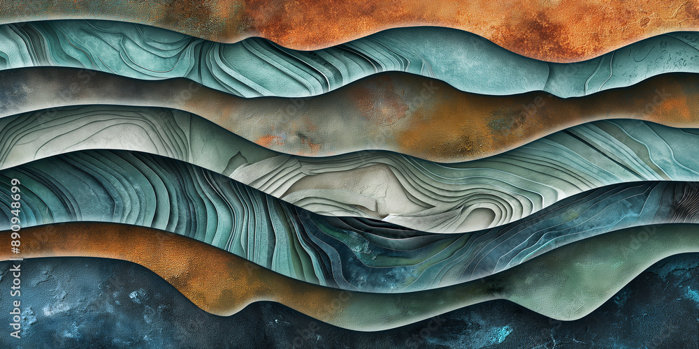Aufkleber abstract background forming wavy shapes with a grunge texture