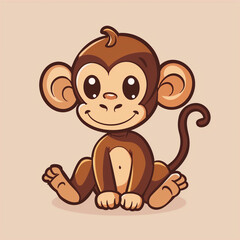 Obraz premium 2D Monkey Tail: A Basic Chestnut Emblem of Playfulness and Agility