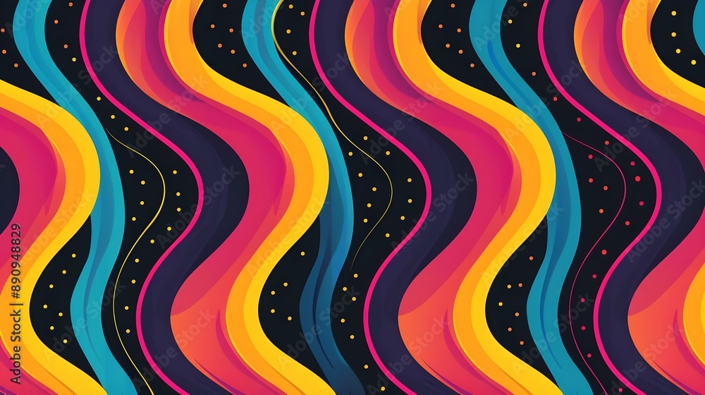 Wall mural simple retro pattern design in abstract style
