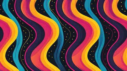 Simple retro pattern design in abstract style