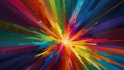 Abstract Paint Brush Explosion