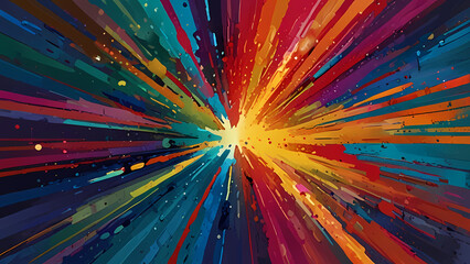 Abstract Paint Brush Explosion