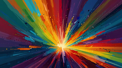 Abstract Paint Brush Explosion