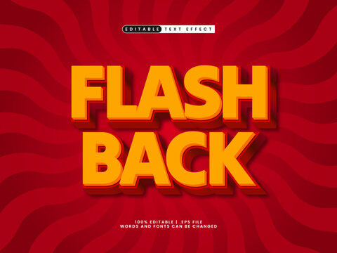 flash back editable text effect in simple and modern text style