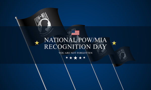 National POW MIA Recognition Day Background Vector Illustration