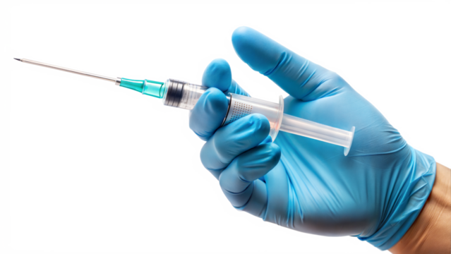 medic hand with medical tool in transparant background