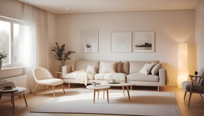 Fototapeta premium Photo interior modern design room 3d illustration