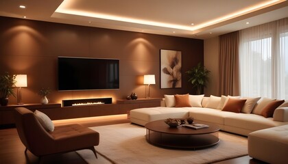 Photo interior modern design room 3d illustration