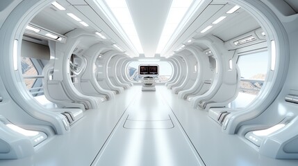 Obraz premium Futuristic Spaceship Interior
