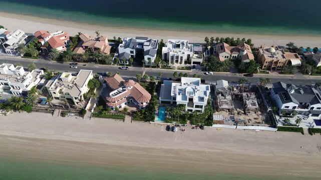 The Palm Jebel Ali  United Arab Emirates Luxury Subdivsion Drone Shot 