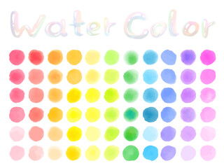 水彩のカラフルなフレームセット