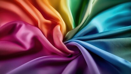 Fabric texture background in a rainbow collide color.