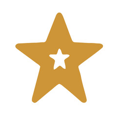 Golden star illustration. Star symbol.