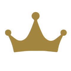 Golden king crown icon. Crown vector illustration