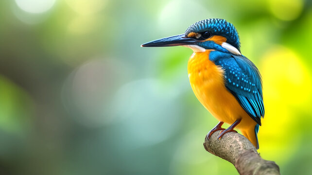 Close-up shot of Sacred Kingfisher bird with a blurred background