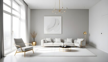 Photo interior modern design room 3d illustration