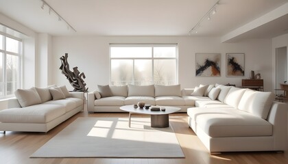 Fototapeta premium Photo interior modern design room 3d illustration