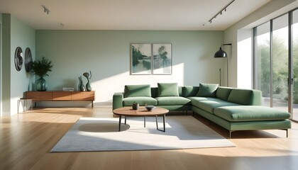 Photo interior modern design room 3d illustration