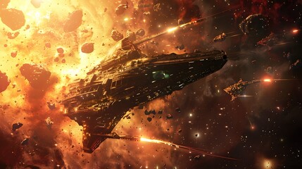 space war , galaxy , combat vehicle , stars , Illustrator 