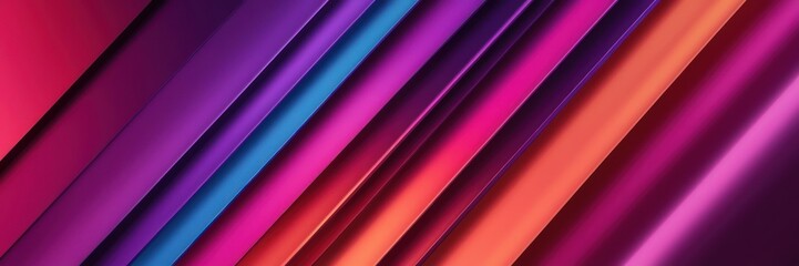 Fototapeta premium abstract background featuring diagonal lines in vibrant hues of pink, orange, and blue. Perfect for modern design projects and vibrant visuals.