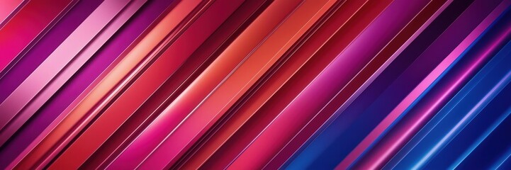 Fototapeta premium abstract background featuring diagonal lines in vibrant hues of pink, orange, and blue. Perfect for modern design projects and vibrant visuals.