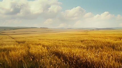 Obraz premium cinematic wheat fields, untra realistic, shallow depthof field