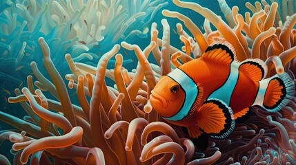Clownfish in Anemone, Underwater Paradise