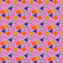 Colorful Geometric seamless pattern abstract background 