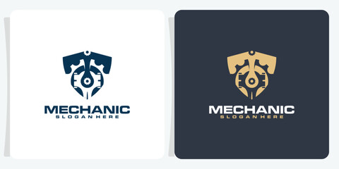 car service logo template vector design. Piston silhouette. vector illustration