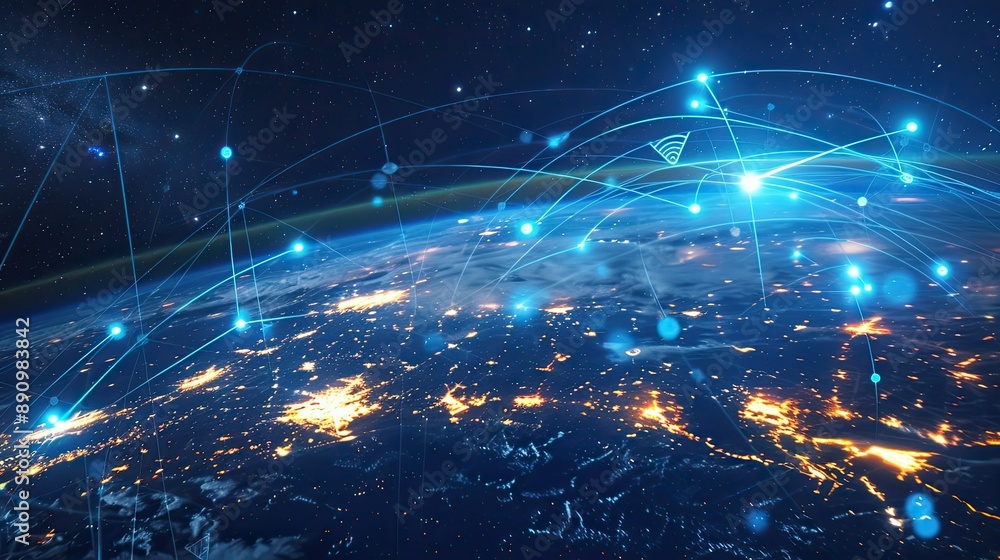 Poster global network connection: a visualization of digital interconnectivity