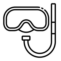 Snorkel icon for diving and underwater travel themes