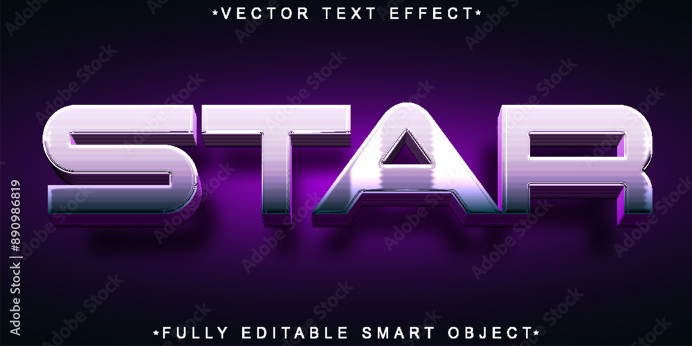 Poster Star Vector Fully Editable Smart Object Text Effect