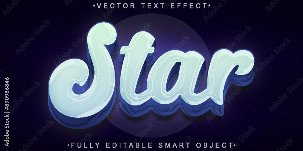 Poster Star Vector Fully Editable Smart Object Text Effect