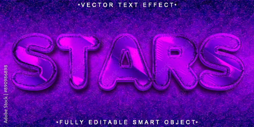 Poster Star Vector Fully Editable Smart Object Text Effect