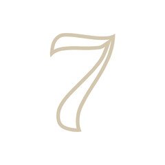 Monogram 7. Number 7. Number 7 design logo. Monogram letter mark 7 logo design. Monogram design vector logo. Monogram number 7 logo design. Simple number 7 monogram. Monogram 7 design logo. 