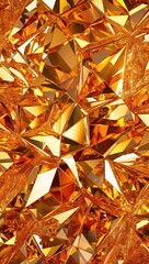 Vibrant abstract golden crystal background, captured in breathtaking 12K Ultra HD Resolution