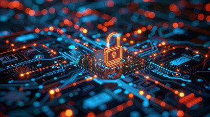 Cybersecurity concept network connectivity with cyber security