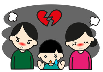 不仲な夫婦と悲しい男の子