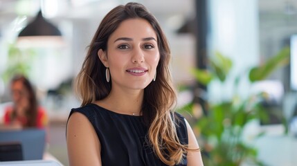 Fototapeta premium Professional woman giving a presentation in a modern office environment