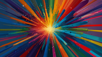 Abstract Paint Brush Explosion