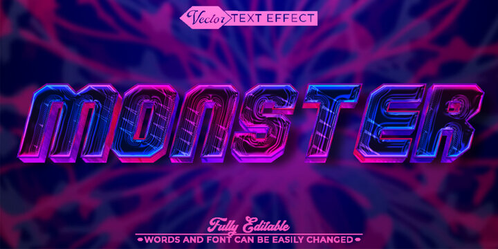 Monster Vector Editable Text Effect Template