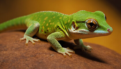 Fototapeta premium gecko in an isolated background