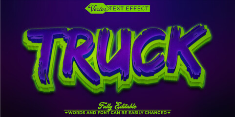 Truck Vector Editable Text Effect Template © Anka Design