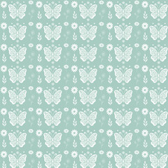 Elegant Butterfly and Daisy Pattern Design