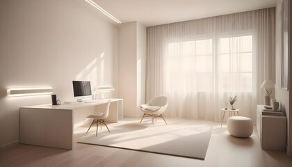 Photo interior modern design room 3d illustration